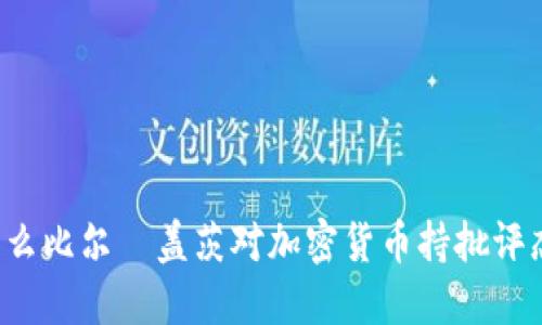 为什么比尔·盖茨对加密货币持批评态度？